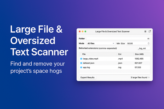 Large File & Oversized Text Scanner | Instantly Find Space Hogs in Your Projects