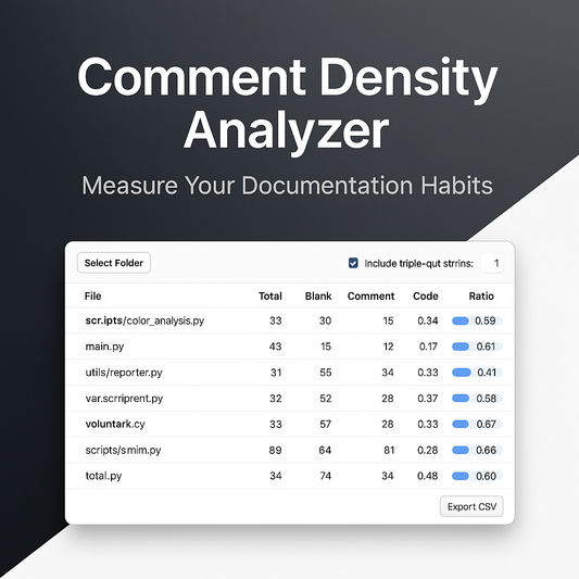 Comment Density Analyzer | Instantly See How Well-Documented Your Code Is